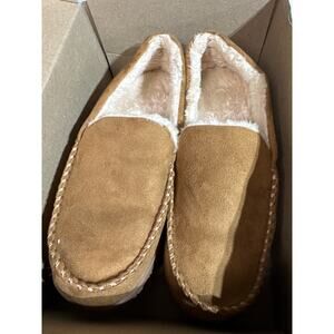 Brand New No Brand Men's Size 11 Brown Faux Fur Lined Outside Soles Slippers